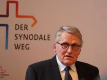 Thomas Sternberg, president of the Central Committee of German Catholics (ZdK), speaks at a ‘Synodal Way’ press conference.